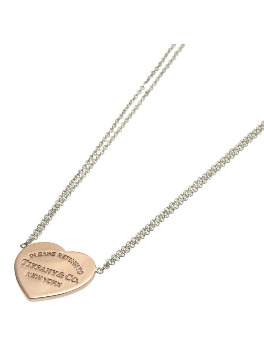 Tiffany & Co Return to Necklace Silver Rubedo Metal